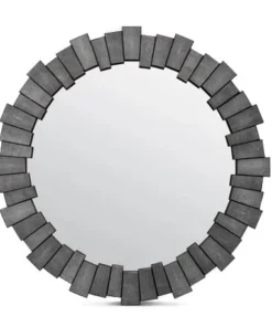 Made Goods Claude Mirror Cool Gray Faux Shagreen New Arrivals