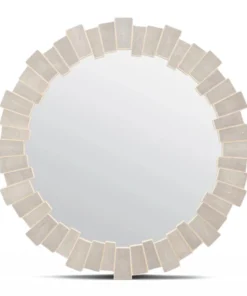 Made Goods Claude Mirror Sand Faux Shagreen