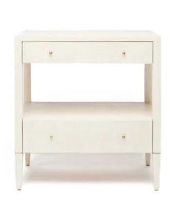 Made Goods New Arrivals Conrad Double Nightstand Off White Faux Raffia