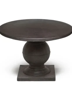 Made Goods New Arrivals Cyril Round Dining Table Aged Gray Concrete