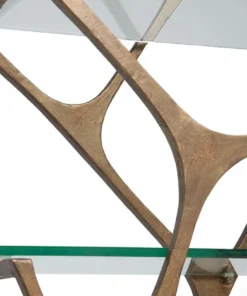 Made Goods Gerald Bookcase Aged Brass