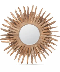 Made Goods Donatella Round Mirror Natural