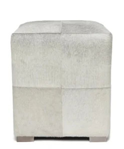 Made Goods Essex Stool Gray Hair On Hide Leather New Arrivals
