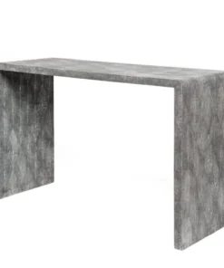Made Goods New Arrivals Harlow 48" Console Cool Gray Faux Shagreen