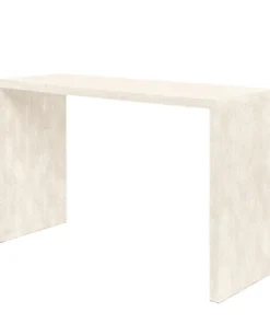 Made Goods Harlow 48" Console Ivory Faux Shagreen