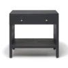 Made Goods Maris Double Nightstand Dark Navy Faux Belgian Linen New Arrivals