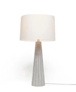 Made Goods Nova Table Lamp Gray Cement And Silver Leaf New Arrivals