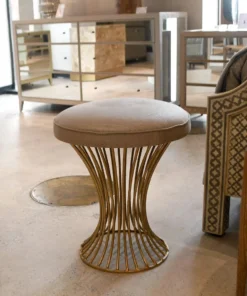 Made Goods Roderic Round Stool Gold