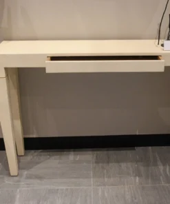 Made Goods New Arrivals Sorin Console Narrow Off White Faux Shagreen