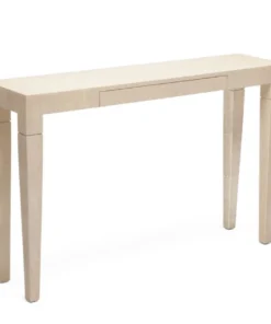Made Goods New Arrivals Sorin Console Narrow Off White Faux Shagreen