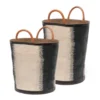 Made Goods Aubrie Bags Set Of 2 Black And Natural Ombre