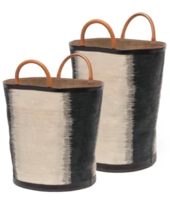 Made Goods Aubrie Bags Set Of 2 Black And Natural Ombre