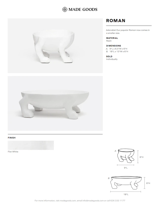 Made Goods New Arrivals Roman Bowl Two Sizes 8 Made Goods New Arrivals Roman Bowl Two Sizes