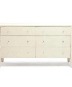 Made Goods New Arrivals Sorin 60" Dresser Off White Faux Shagreen