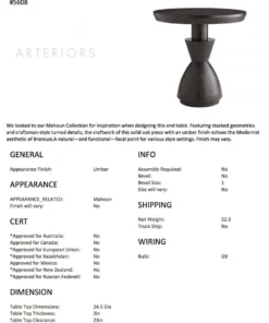 Arteriors Home Mahoun End Table 11 Arteriors Home Mahoun End Table