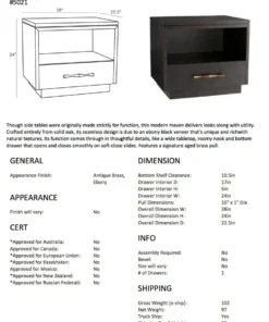 Arteriors Home New Arrivals Mallory Side Table Ebony