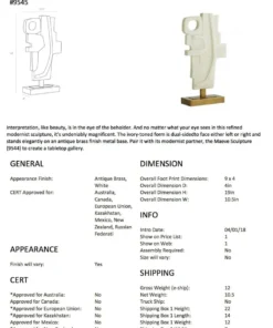 Arteriors Home New Arrivals Martin Sculpture