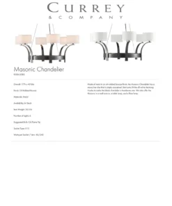 Currey And Company Masonic Chandelier