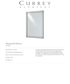 Currey And Company Monarch Wall Mirror Rectangular New Arrivals