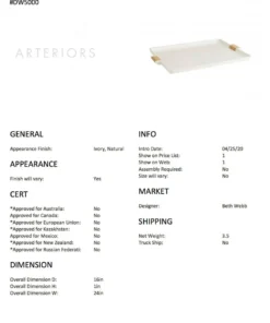 Arteriors Home New Arrivals Montecito Tray 13 Arteriors Home New Arrivals Montecito Tray