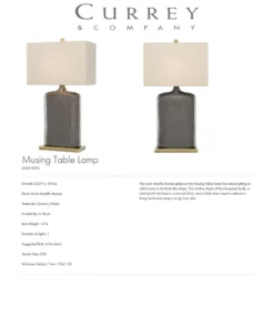Currey And Company New Arrivals Musing Table Lamp 8 Currey And Company New Arrivals Musing Table Lamp