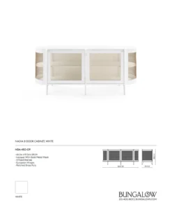 Bungalow 5 Nadia 2 Door Cabinet White New Arrivals