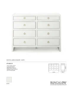 Bungalow 5 Newton Large 8 Drawer Chest White New Arrivals 13 Bungalow 5 Newton Large 8 Drawer Chest White New Arrivals