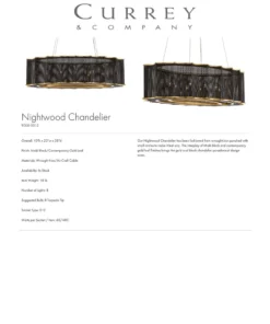 Currey And Company New Arrivals Nightwood Chandelier