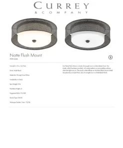Currey And Company Notte Flush Mount