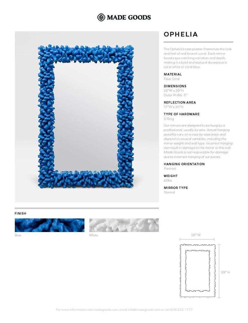 Made Goods Ophelia Rectangle Mirror White 3 Made Goods Ophelia Rectangle Mirror White