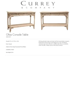 Currey And Company New Arrivals Olisa Console