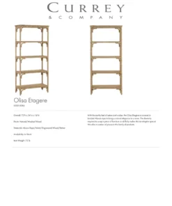 Currey And Company New Arrivals Olisa Etagere