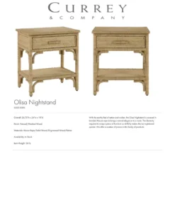 Currey And Company New Arrivals Olisa Nightstand
