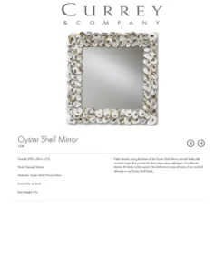 Currey And Company Oyster Shell Mirror Square New Arrivals 5 Currey And Company Oyster Shell Mirror Square New Arrivals
