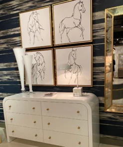 Worlds Away Dion Floor Mirror Gold Leaf New Arrivals