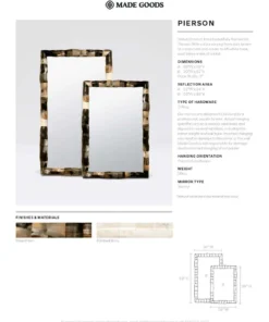 Made Goods Pierson Large Mirror Polished Bone New Arrivals