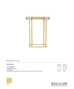Bungalow 5 New Arrivals Prism Side Table Gold 13 Bungalow 5 New Arrivals Prism Side Table Gold