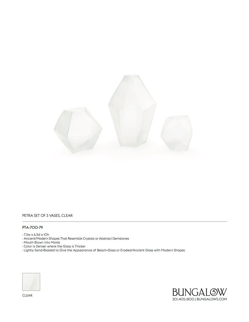 Bungalow 5 Petra Set Of 3 Vases New Arrivals 4 Bungalow 5 Petra Set Of 3 Vases New Arrivals