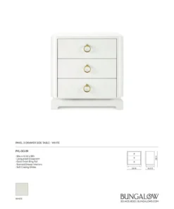 Bungalow 5 Pavel 3 Drawer Side Table White New Arrivals 12 Bungalow 5 Pavel 3 Drawer Side Table White New Arrivals