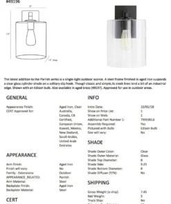 Arteriors Home Parrish Outdoor Sconce Aged Iron 12 Arteriors Home Parrish Outdoor Sconce Aged Iron