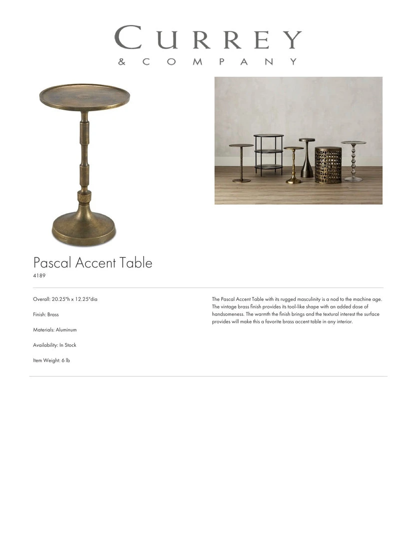 Currey And Company New Arrivals Pascal Accent Table 4 Currey And Company New Arrivals Pascal Accent Table