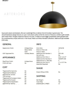 Arteriors Home New Arrivals Pascal Pendant Black 16 Arteriors Home New Arrivals Pascal Pendant Black