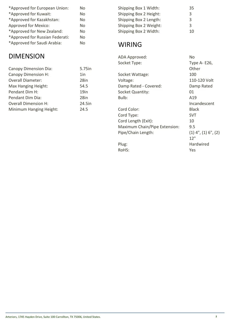 Arteriors Home New Arrivals Pismo Pendant 6 Arteriors Home New Arrivals Pismo Pendant