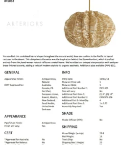 Arteriors Home New Arrivals Pismo Pendant 15 Arteriors Home New Arrivals Pismo Pendant