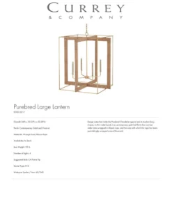 Currey And Company Purebred Large Chandelier