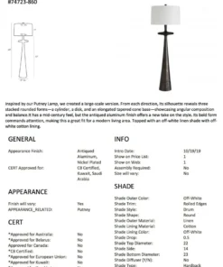 Arteriors Home New Arrivals Putney Floor Lamp 12 Arteriors Home New Arrivals Putney Floor Lamp