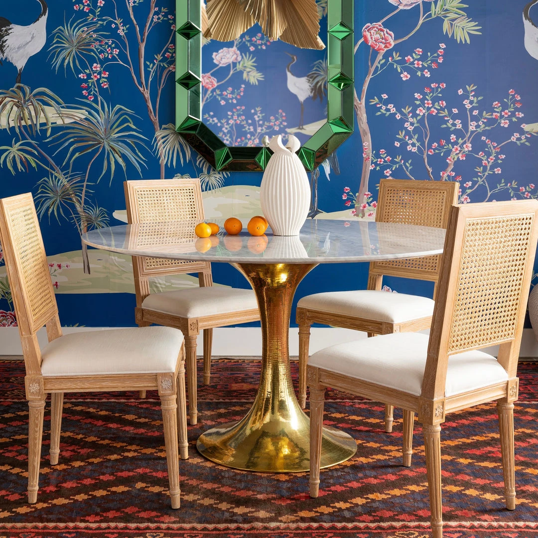 Bungalow 5 New Arrivals Stockholm Round Dining Table Brass And White Marble 4 Bungalow 5 New Arrivals Stockholm Round Dining Table Brass And White Marble