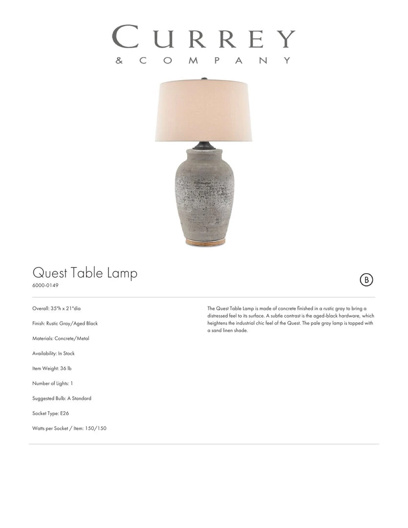 Currey And Company Quest Table Lamp New Arrivals 4 Currey And Company Quest Table Lamp New Arrivals