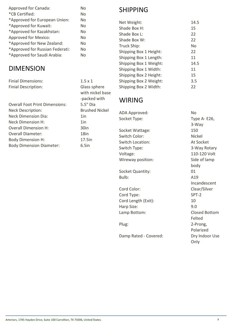 Arteriors Home New Arrivals Quinn Lamp 6 Arteriors Home New Arrivals Quinn Lamp