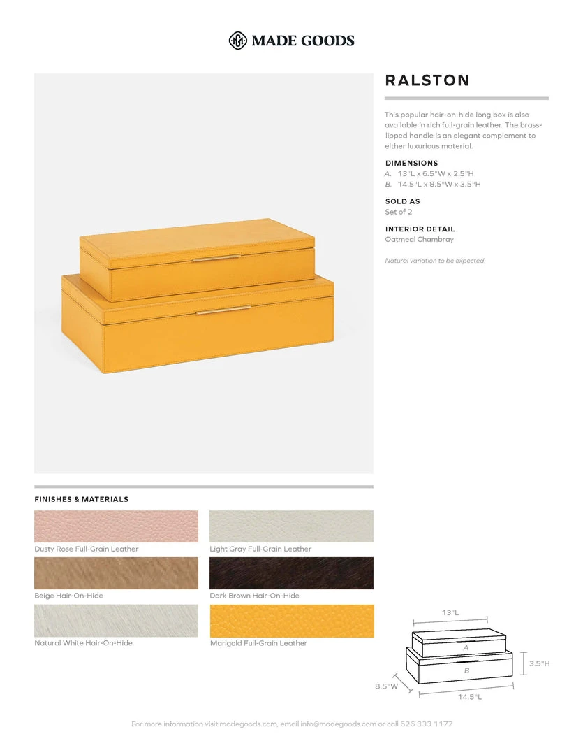 Made Goods Ralston Box Set Beige Hair On Hide 5 Made Goods Ralston Box Set Beige Hair On Hide